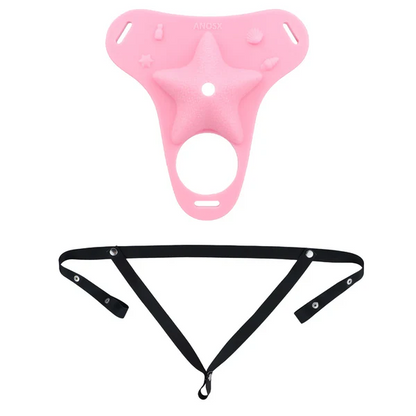 Fantasy Pink Conch Chastity Cage with Belt Chastitycage.cc