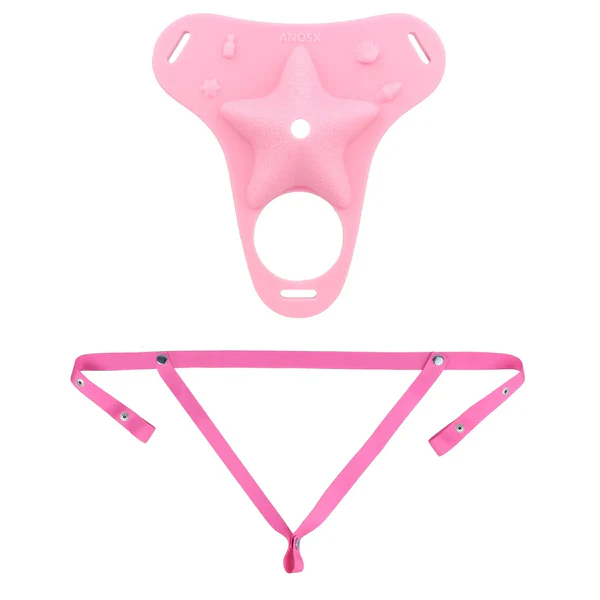 Fantasy Pink Conch Chastity Cage with Belt Chastitycage.cc