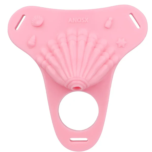 Fantasy Pink Conch Chastity Cage with Belt Chastitycage.cc