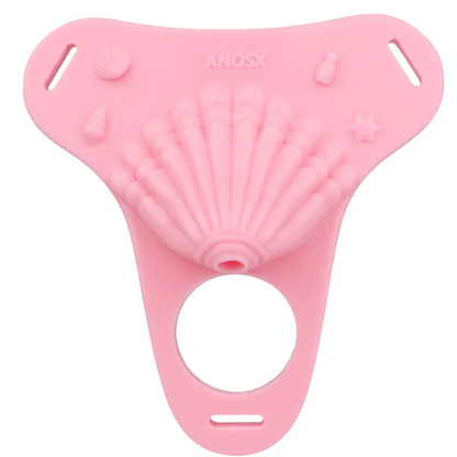 Fantasy Pink Conch Chastity Cage with Belt Chastitycage.cc