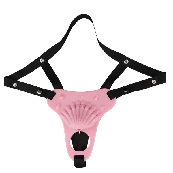 Fantasy Pink Conch Chastity Cage with Belt Chastitycage.cc