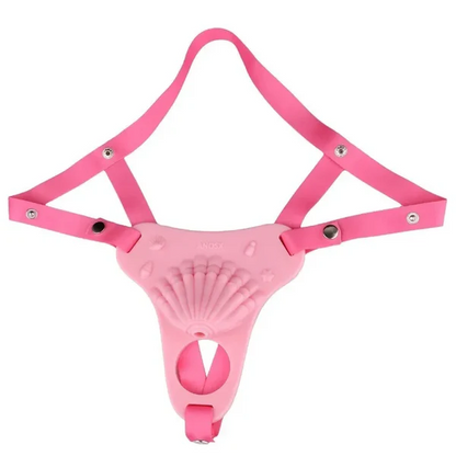 Fantasy Pink Conch Chastity Cage with Belt Chastitycage.cc