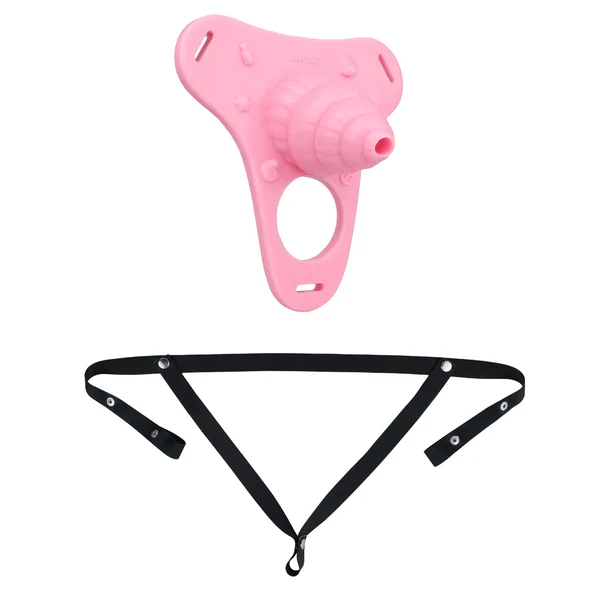 Fantasy Pink Conch Chastity Cage with Belt Chastitycage.cc