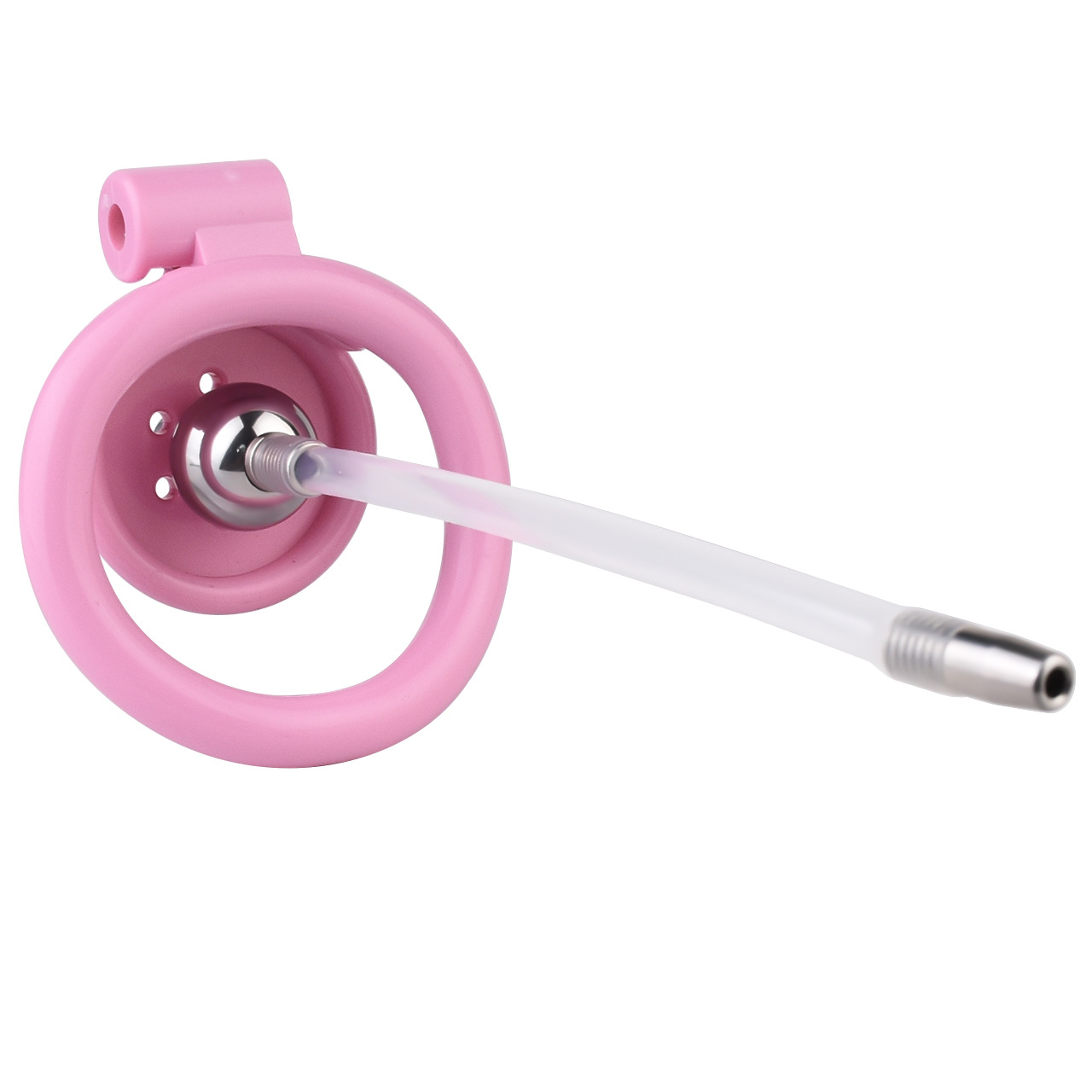 Flat Chastity Cage with Detachable Ball Catheter Chastitycage.cc