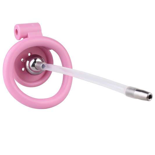 Flat Chastity Cage with Detachable Ball Catheter Chastitycage.cc