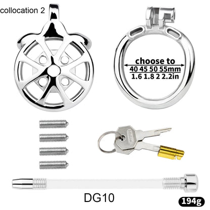 Flat Cock Cage With Spikes Removable Chastitycage.cc