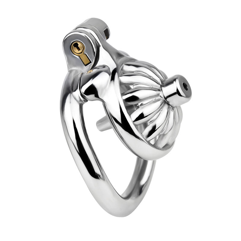 Steel Chastity Cage with Urethral Removable Chastitycage.cc