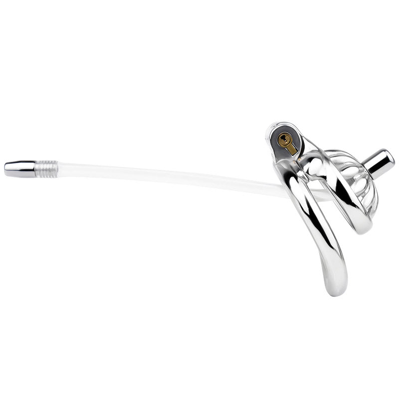 Steel Chastity Cage with Urethral Removable Chastitycage.cc