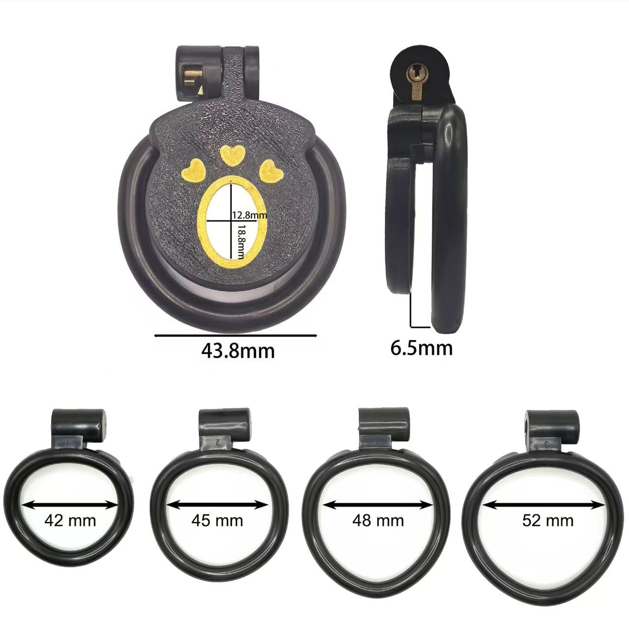Frosted Flat Chastity Cage Chastitycage.cc