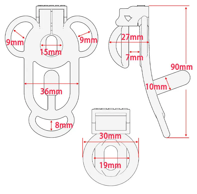 DIY FUFU Clip Sissy Chastity Lock