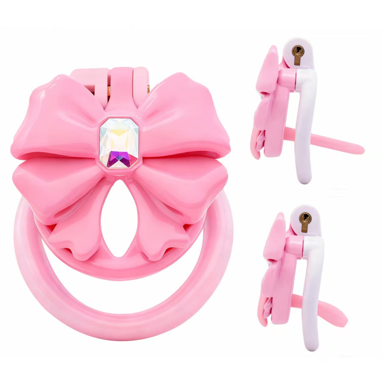 Gem Bowknot Chastity Cage Chastitycage.cc