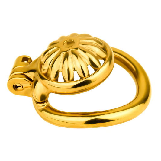 Golden Sunflower Chastity Cage Chastitycage.cc