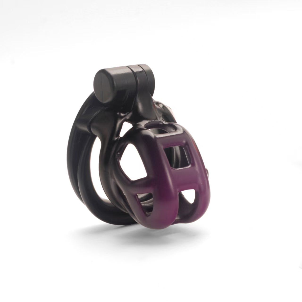 Gradation Black Purple Cobra Chastity Cage Chastitycage.cc