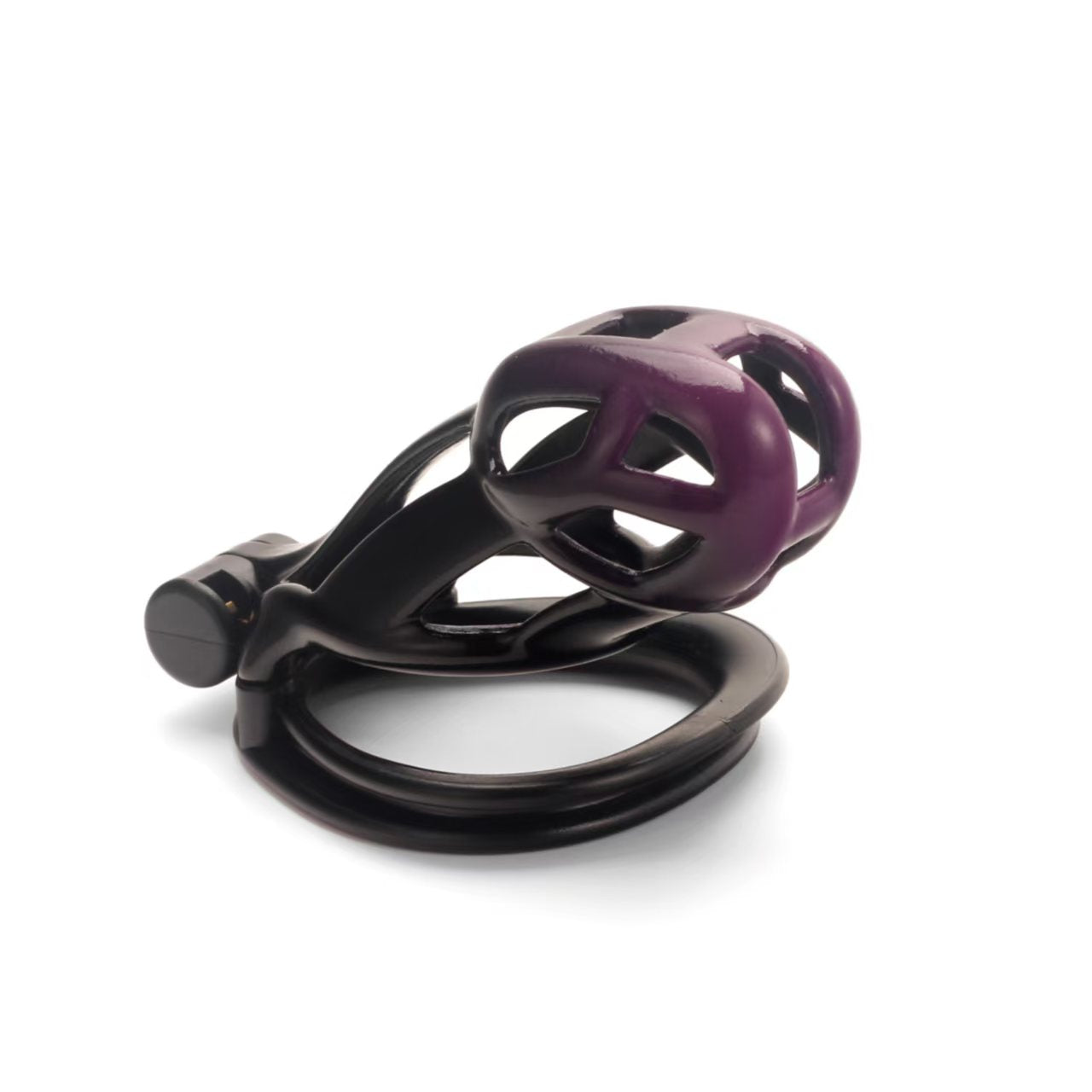 Gradation Black Purple Cobra Chastity Cage Chastitycage.cc