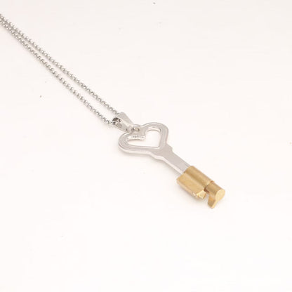 Heart Shaped Chastity Key Necklace Chastitycage.cc