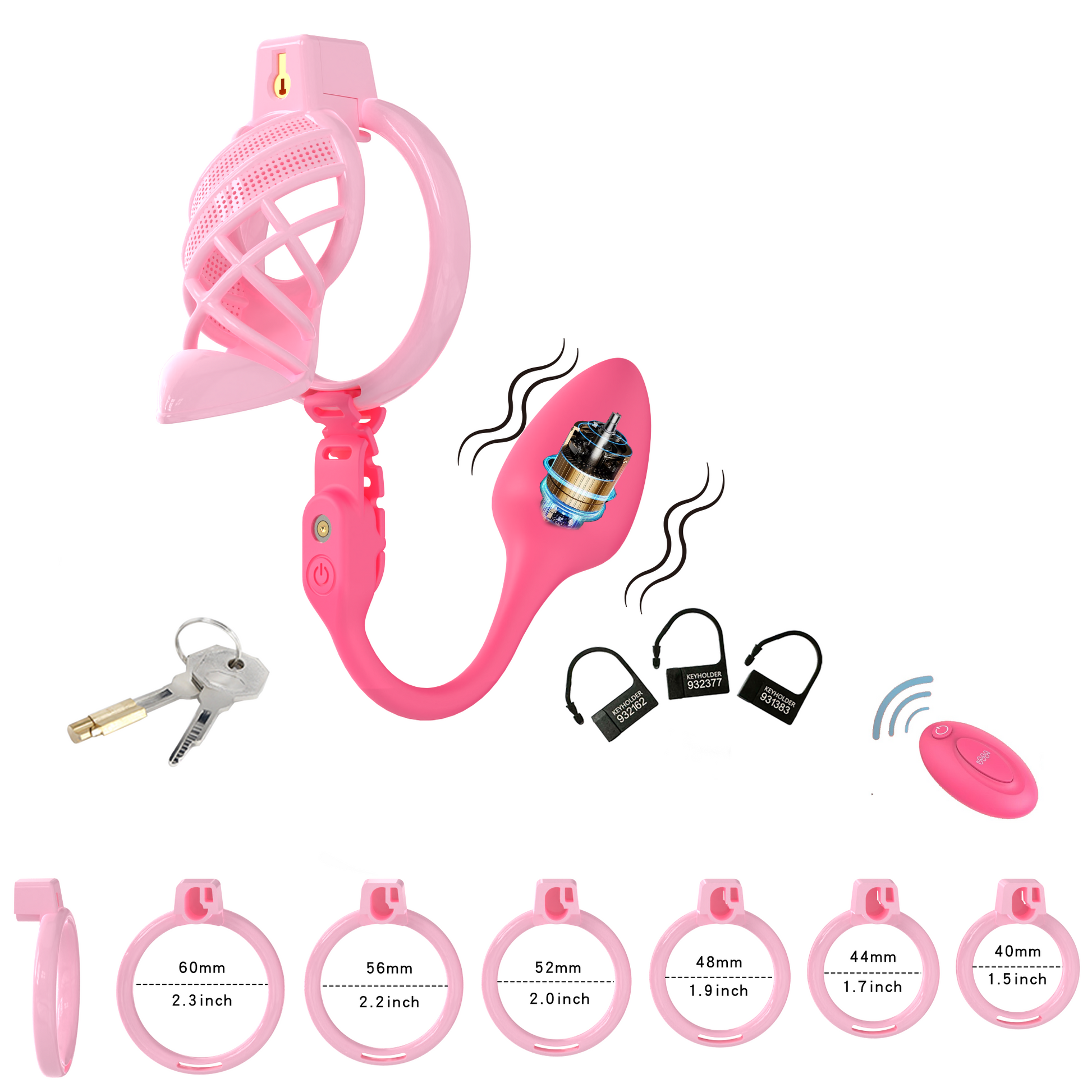 High Heel Cage with Electric Anal Plug Chastitycage.cc