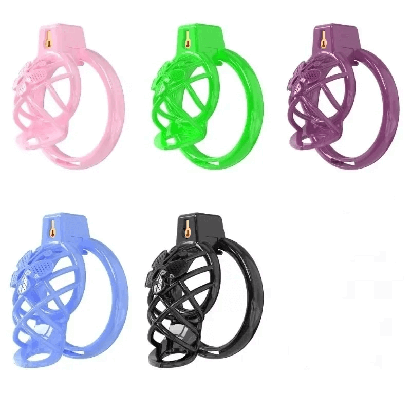 High Heel Cage with Electric Anal Plug Chastitycage.cc