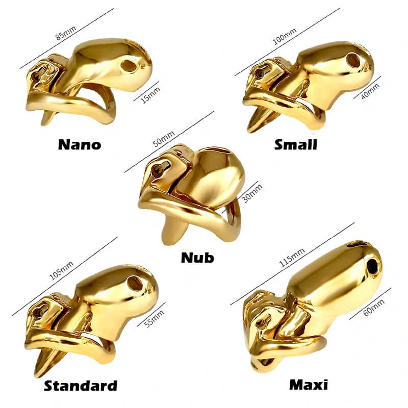 Gold HTV3 Chastity Cage Chastitycage.cc