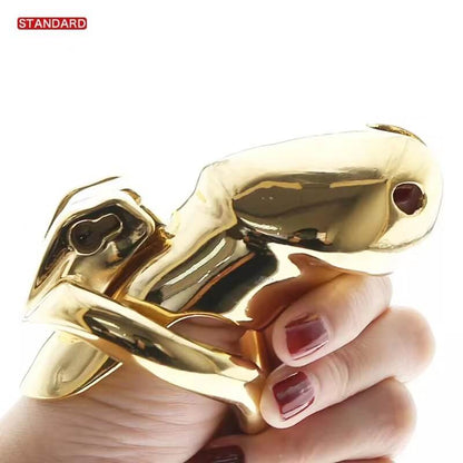 Gold HTV3 Chastity Cage Chastitycage.cc