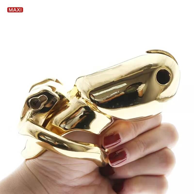 Gold HTV3 Chastity Cage Chastitycage.cc