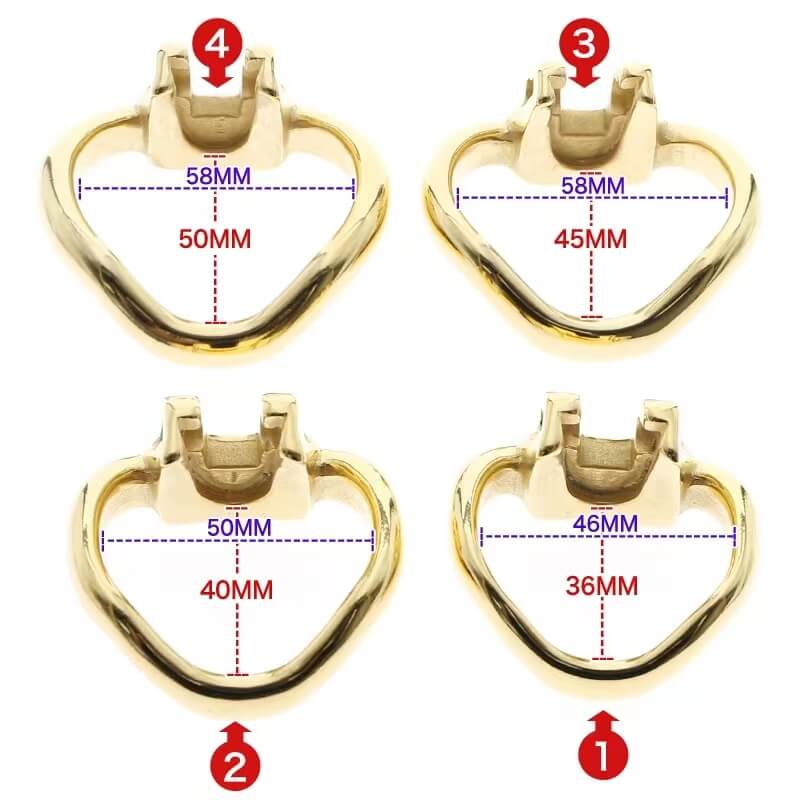 Gold HTV3 Chastity Cage Chastitycage.cc