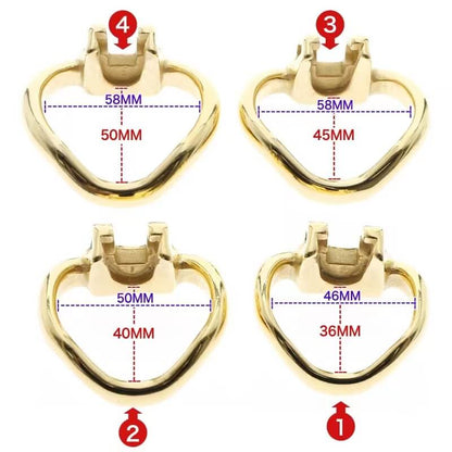 Gold HTV3 Chastity Cage Chastitycage.cc