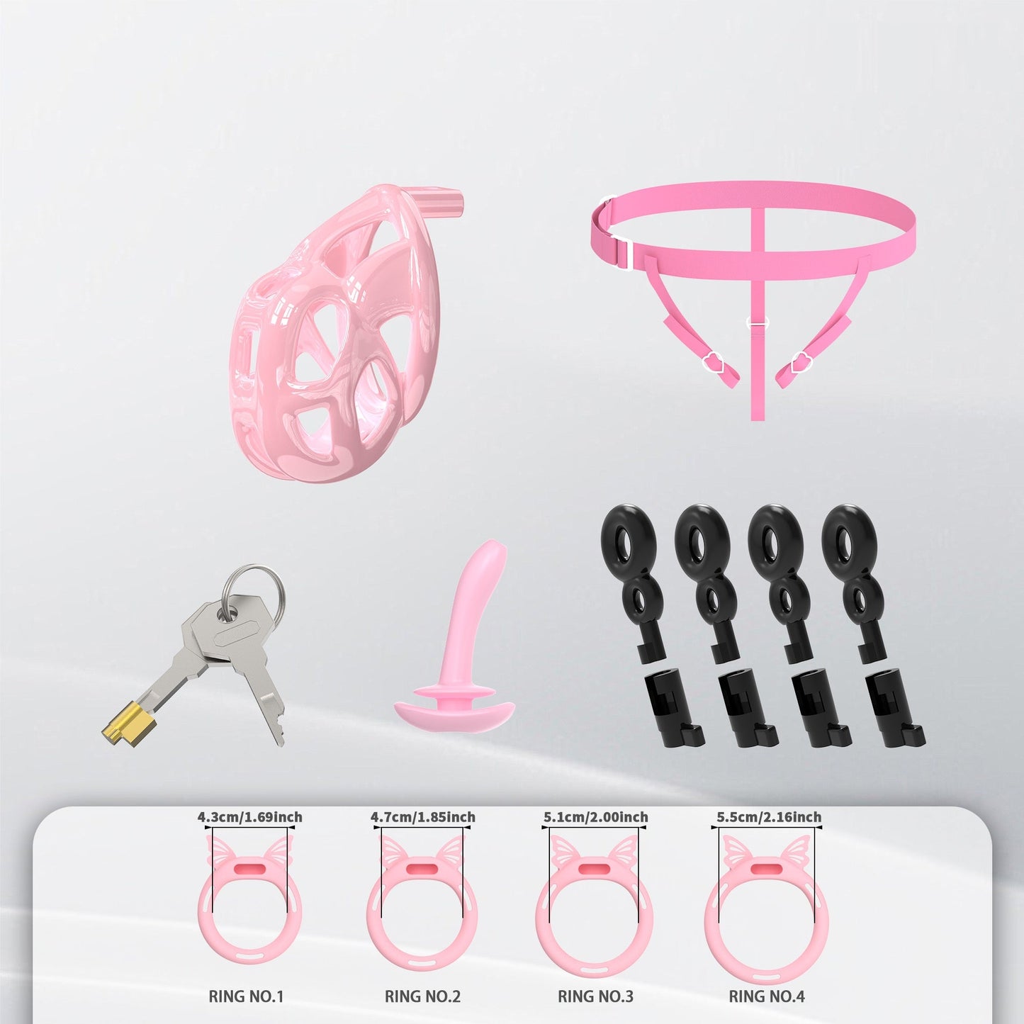 Invisible Cobra Chastity Cage With Silicone Ring Chastitycage.cc