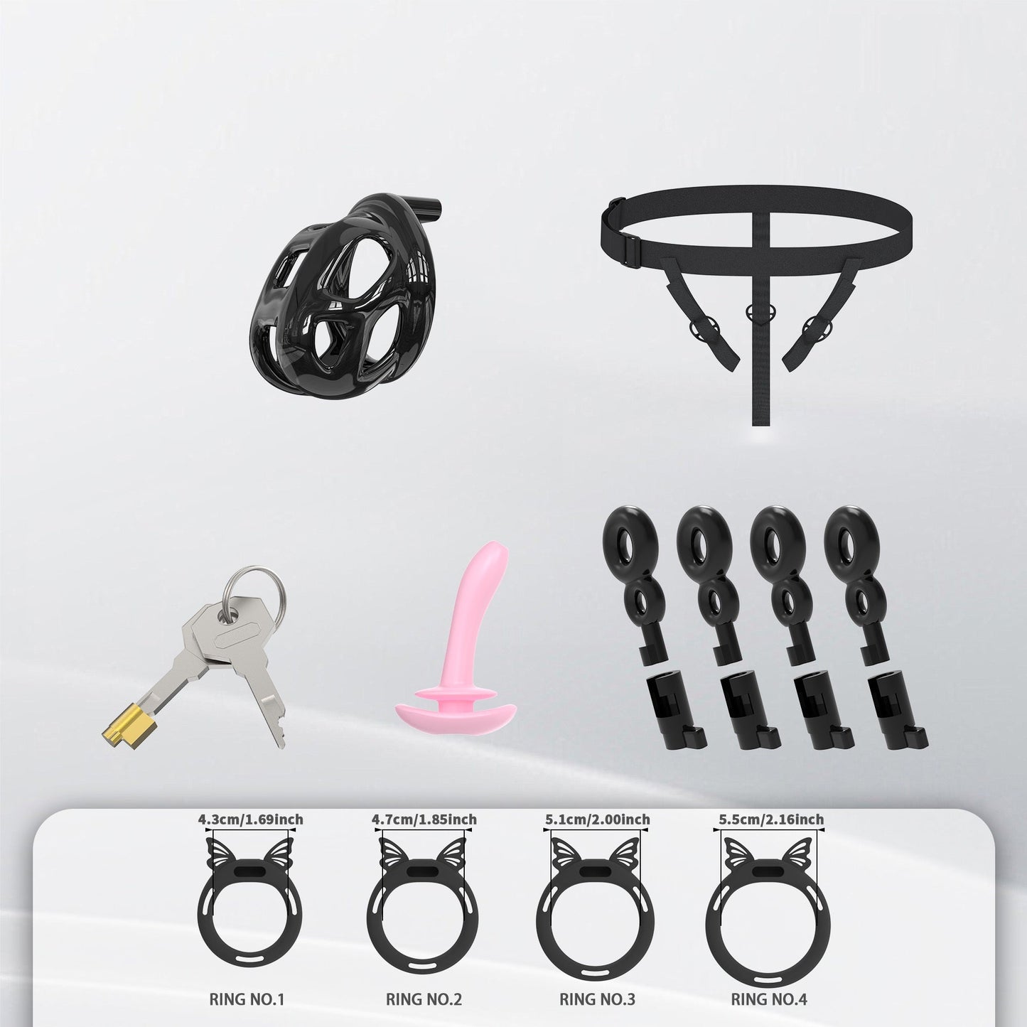 Invisible Cobra Chastity Cage With Silicone Ring Chastitycage.cc