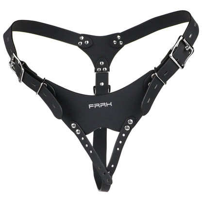 Leather Chastity Auxiliary Strap Chastitycage.cc