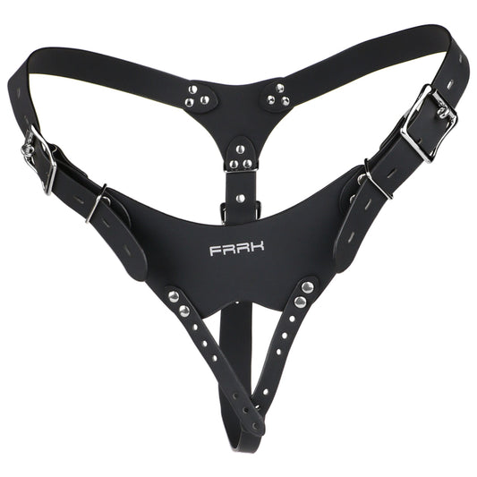 Leather Chastity Auxiliary Strap Chastitycage.cc