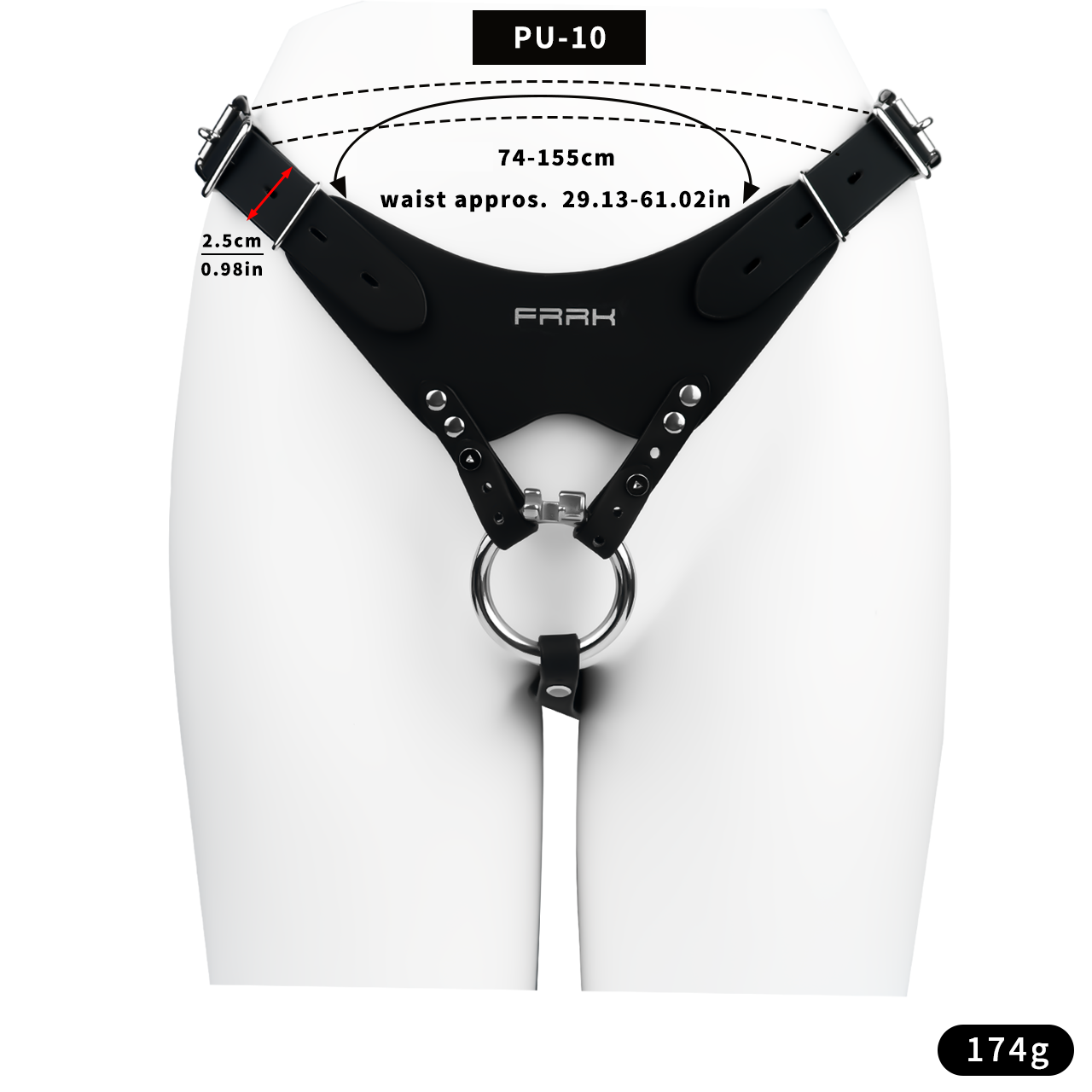 Leather Chastity Auxiliary Strap Chastitycage.cc