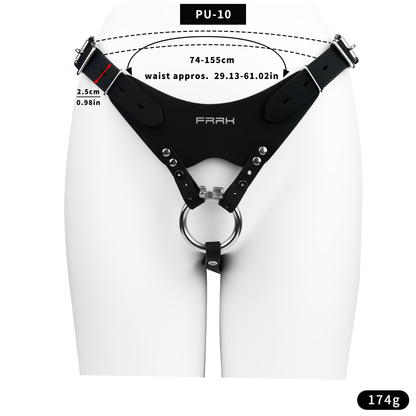 Leather Chastity Auxiliary Strap Chastitycage.cc