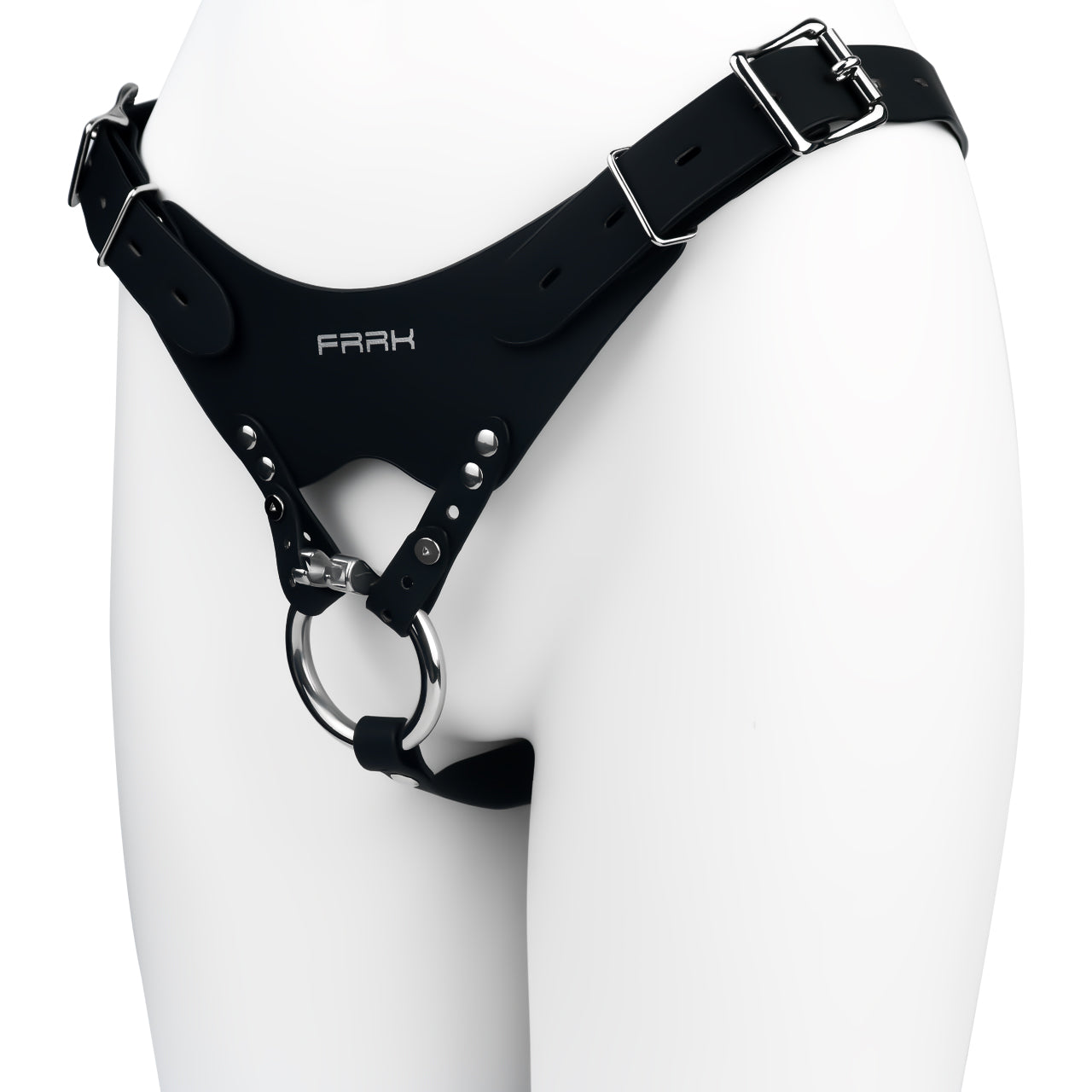 Leather Chastity Auxiliary Strap Chastitycage.cc