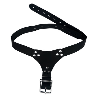 Leather Chastity Auxiliary Strap Chastitycage.cc