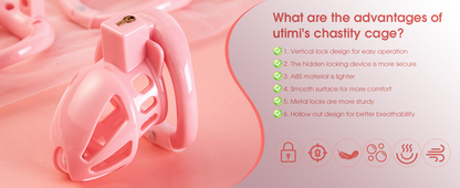 Lightweight Vertical Invisible Lock Chastitycage.cc
