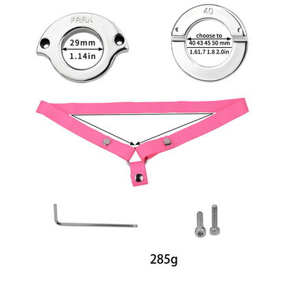 Lockable Stainless Steel Ring Chastitycage.cc