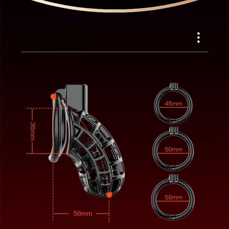 Mesh Hollow ABS Chastity Cage Chastitycage.cc