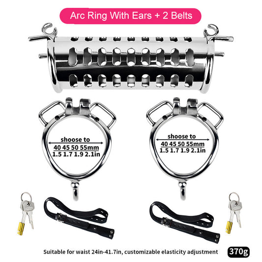 Metal Double Ended Cock Cage Chastitycage.cc