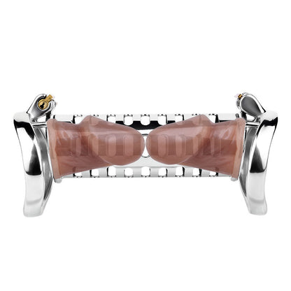 Metal Double Ended Cock Cage Chastitycage.cc