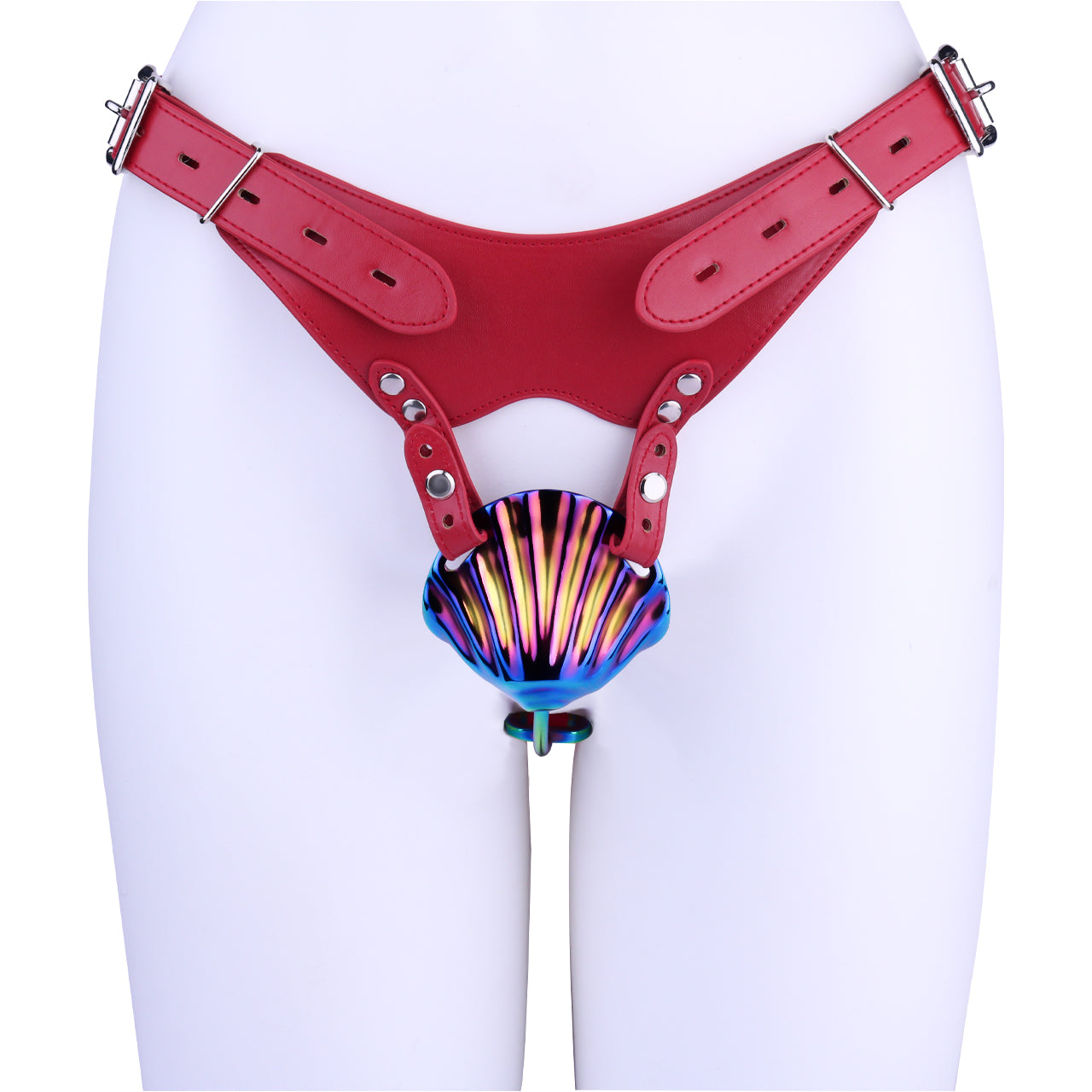 Metal Shell Shaped Chastity Belt Invisible Chastitycage.cc