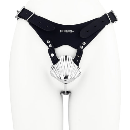 Metal Shell Shaped Chastity Belt Invisible Chastitycage.cc