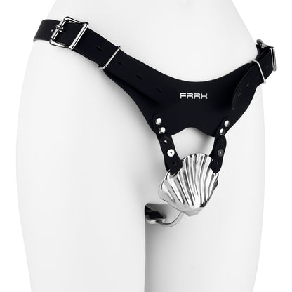 Metal Shell Shaped Chastity Belt Invisible Chastitycage.cc