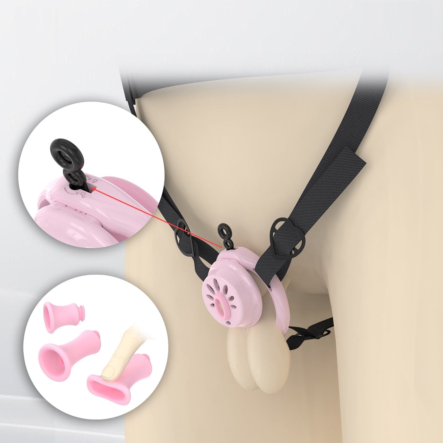 Mini Urine Nouth Flat Cock Cage Chastitycage.cc