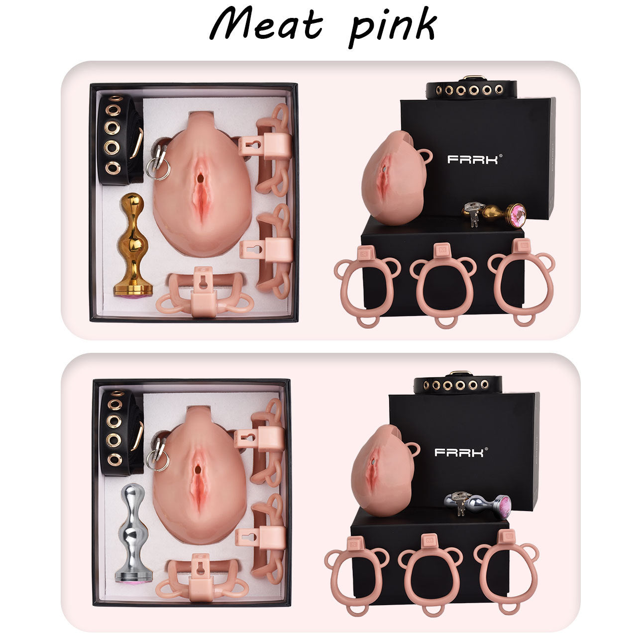 Pussy Chastity Cage With Wearable Butt Plug Chastitycage.cc