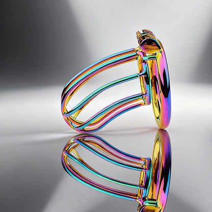 Rainbow Small Banana Chastity Cage Chastitycage.cc