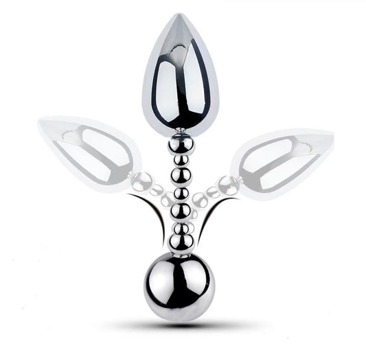 Random Double Headed Metal Anal Plug Chastitycage.cc