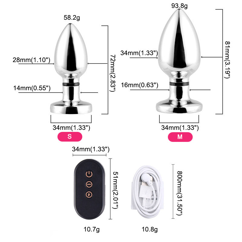 Remote Control Butt Plug  Electric Shock & Vibration Chastitycage.cc