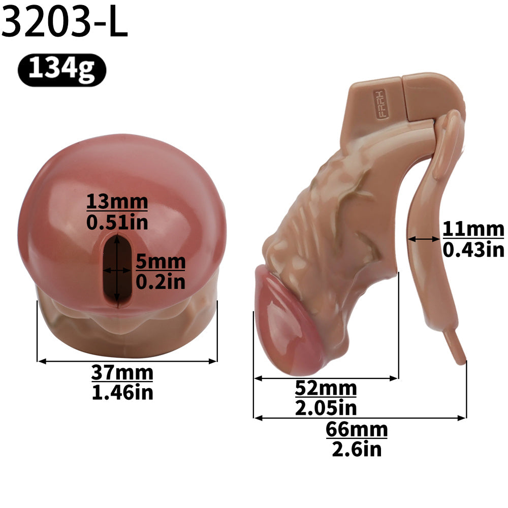 ABS Resin Simulation Penis Chastity Lock Chastitycage.cc