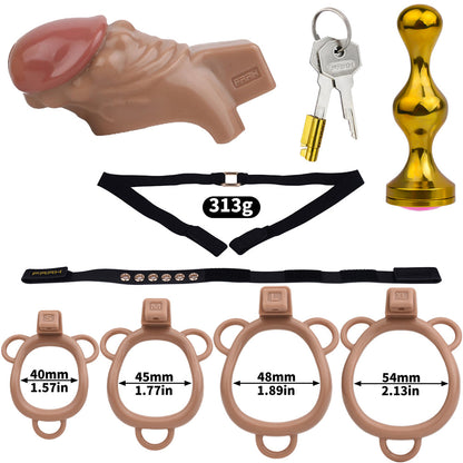 ABS Resin Simulation Penis Chastity Lock Chastitycage.cc