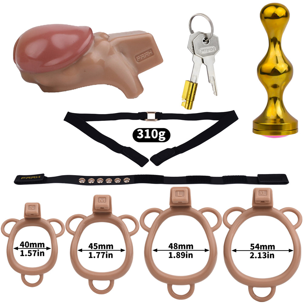 ABS Resin Simulation Penis Chastity Lock Chastitycage.cc